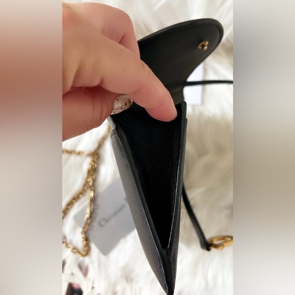 DIOR Saddle Long Wallet with Chain Bag leather crossbody. SOLD - Picture 10 of 16